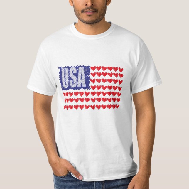 T-shirt Drapeau américain (Devant)