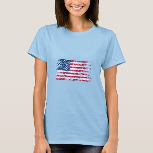 T-shirt Drapeau américain (Devant)