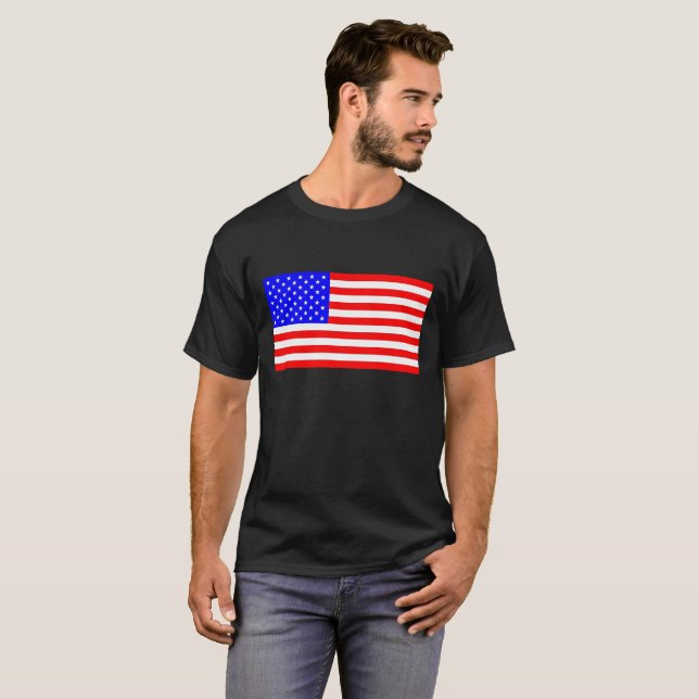 T-shirt Drapeau américain (Devant entier)