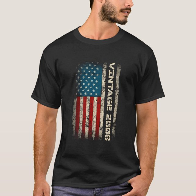 T-shirt Drapeau américain 15e 2008 (Devant)