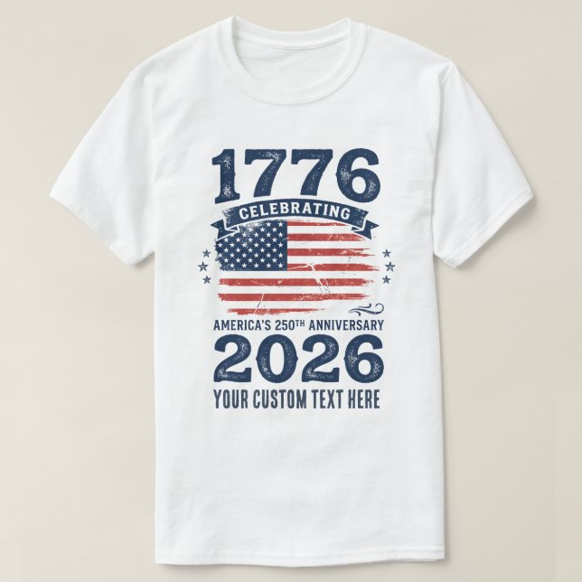 T-shirt Drapeau américain 1776 250e anniversaire (Design devant)