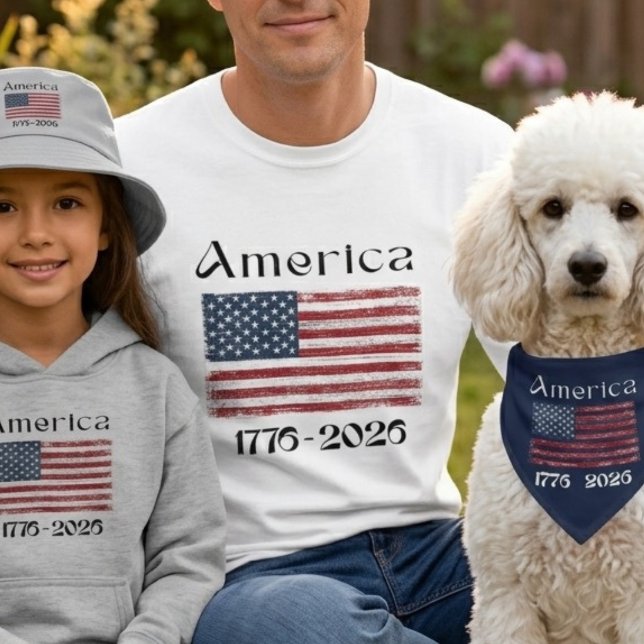 T-shirt Drapeau américain 1776 à 2026 États-Unis 250 ans A (Créateur téléchargé)