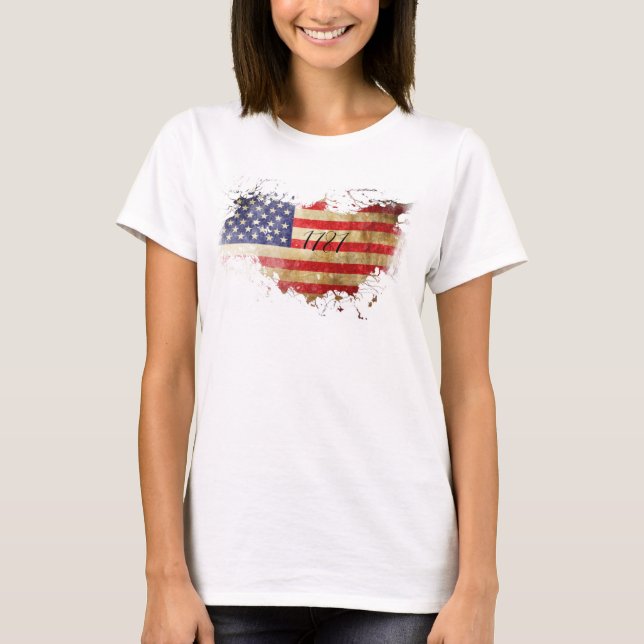 T-shirt Drapeau américain 1787 (Devant)