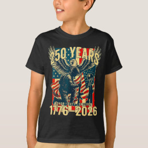 T-shirt Drapeau américain 250e anniversaire 1776-2026 vint