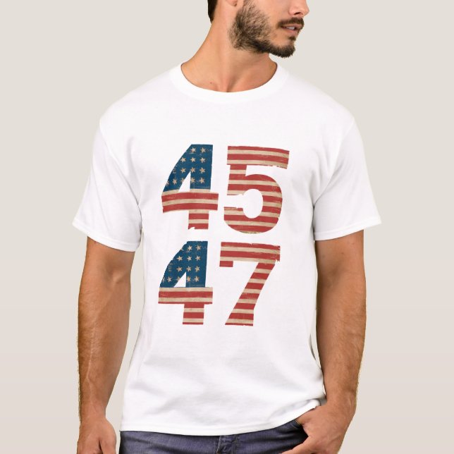 T-shirt Drapeau américain 45 47 (Devant)