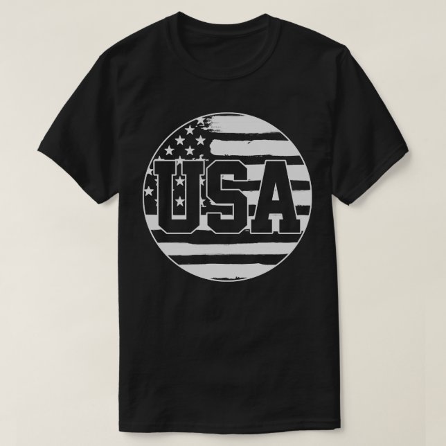 T-shirt Drapeau américain 4 juillet 1 (Design devant)