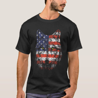 T-shirt Drapeau américain 4 juillet Aigle patriotique