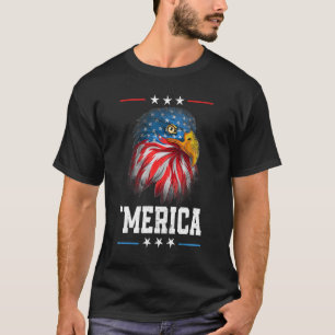 T-shirt Drapeau américain 4 juillet 'Amérique Bald Eagle U