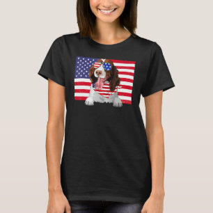 T-shirt Drapeau américain 4 juillet Anglais Springer Spani