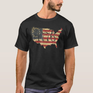 T-shirt Drapeau américain 4 juillet Betsy Ross 1776 Hommes