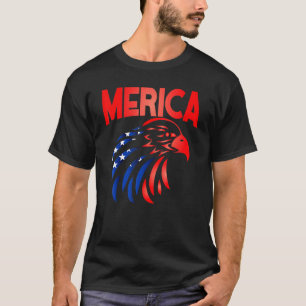 T-shirt Drapeau Américain 4 juillet Chemise Patriotique Ea