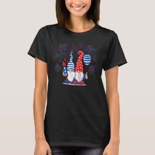 T-shirt Drapeau américain 4 juillet Gnomes patriotiques 20