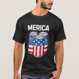 T-shirt Drapeau américain 4 juillet Hommes Femmes Merica U