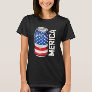 T-shirt Drapeau américain 4 juillet Hommes Femmes Merica U