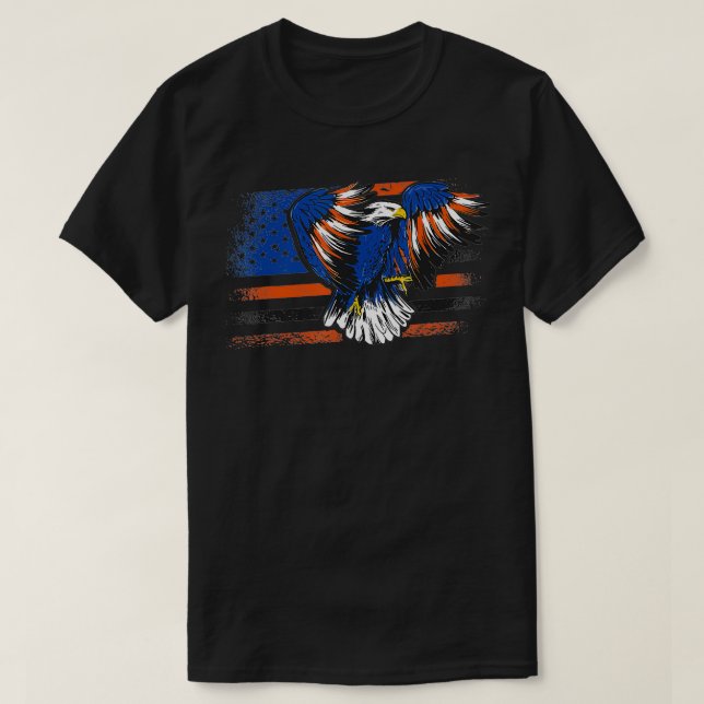 T-shirt Drapeau américain 4 juillet indépendance Fl améric (Design devant)
