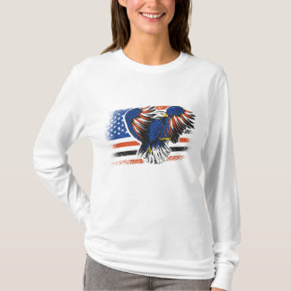 T-shirt Drapeau américain 4 juillet indépendance Fl améric