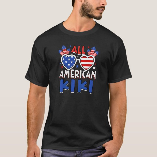 T-shirt Drapeau américain 4 juillet Kiki (Devant)