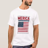 Drapeau Américain 4 Juillet Merica