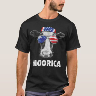 T-shirt Drapeau américain 4 juillet Moorica Merica Hommes