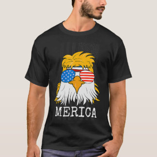 T-shirt Drapeau américain 4 juillet Mullet