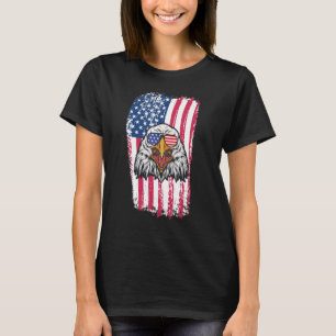 T-shirt Drapeau américain 4 juillet Patriotique Usa Eagle 