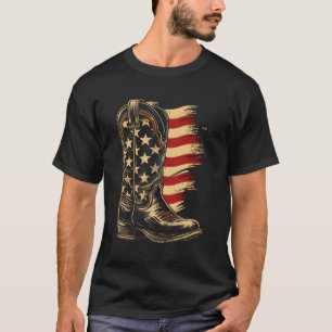 T-shirt Drapeau américain 4 juillet Vache