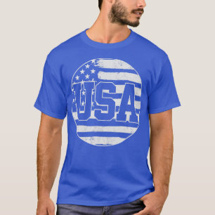T-shirt Drapeau américain 4 juillet Vintage