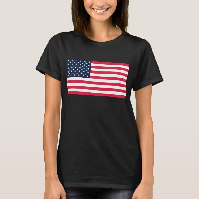 T-shirt Drapeau américain 50 étoiles : vieilles étoiles de (Devant)
