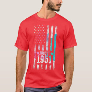 T-shirt Drapeau américain 71e anniversaire, août 1951