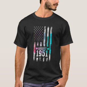 T-shirt Drapeau Américain 71E Anniversaire, Août 1951