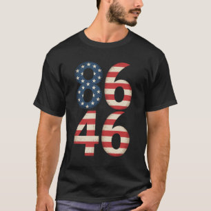 T-shirt Drapeau américain 8646 anti Joe Biden