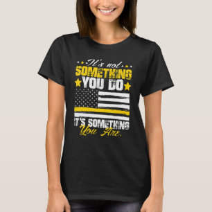 T-shirt Drapeau américain 911 Dispatch er USA ligne mince 