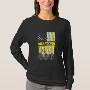 T-shirt Drapeau Américain 911 Exploitant Dispatch Er Polic