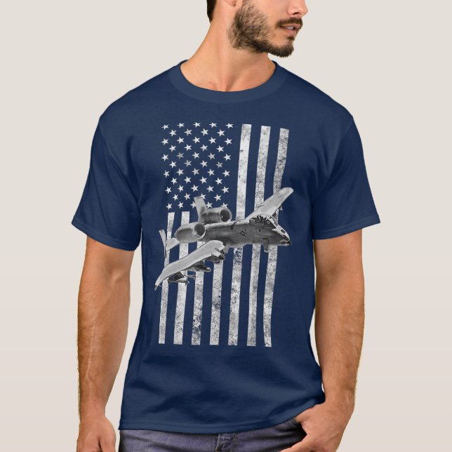 T-shirt Drapeau américain A10 Thunderbolt II (Devant)