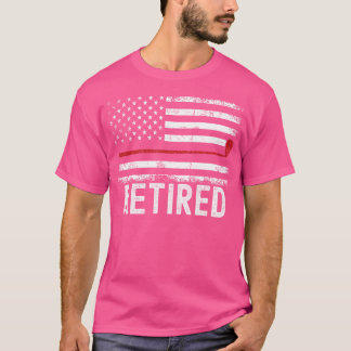 T-shirt Drapeau américain à la retraite Golf Patriotic Gol