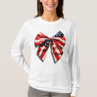 T-shirt Drapeau Américain à nœud