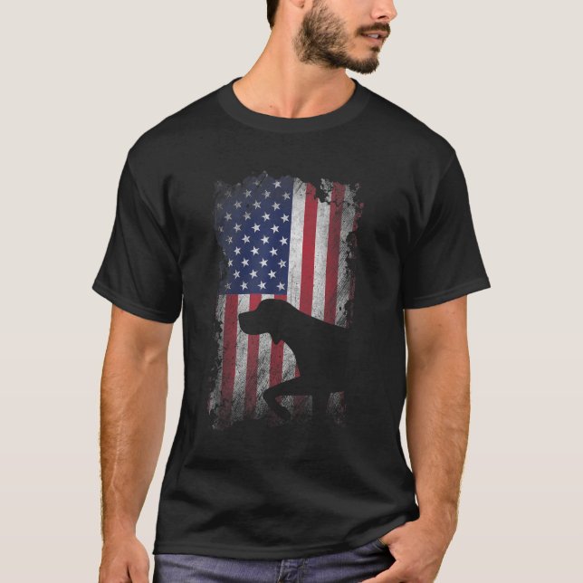 T-shirt Drapeau américain à poignets allemand patriotique (Devant)