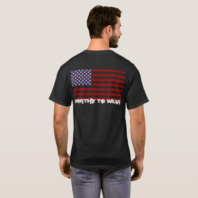 T-shirt Drapeau américain - À Porter (Dos entier)