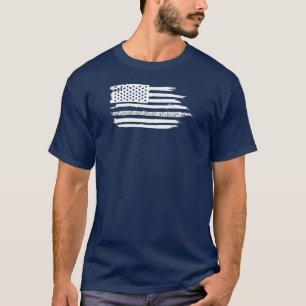 T-shirt Drapeau américain à vélo