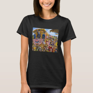 T-shirt Drapeau américain Abraham Lincoln 4 juillet Merica
