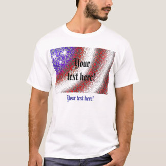 T-shirt Drapeau américain Abstrait