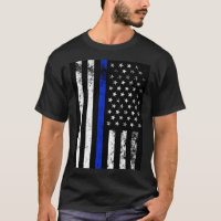 Drapeau américain affligé de style de police