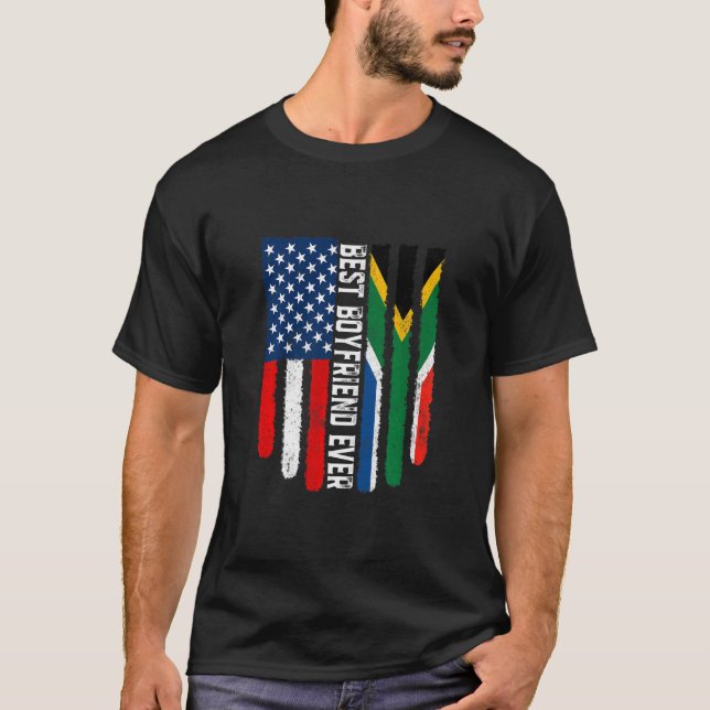 T-shirt Drapeau américain Afrique du Sud Drapeau meilleur  (Devant)