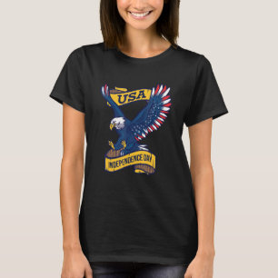 T-shirt Drapeau américain aigle 4e juillet Hommes Femme Me