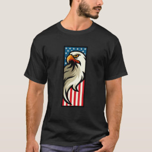 T-shirt Drapeau Américain & Aigle Patriotique