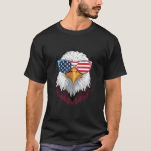 T-shirt Drapeau Américain Aigle Patriotique 4 Juillet