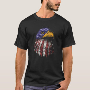 T-shirt Drapeau Américain Aigle Perdu Patriotique 4ème De