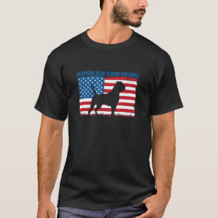 T-shirt Drapeau américain Alapaha Blue Blood Bulldog