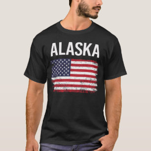 T-shirt Drapeau américain Alaska