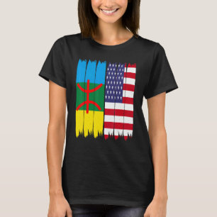 T-shirt drapeau américain amazigh fier berber kabayle drap